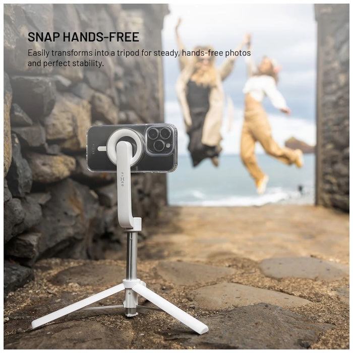 MagSafe selfie stick s tripodem FIXED MagSnap - bílý - bonami.click