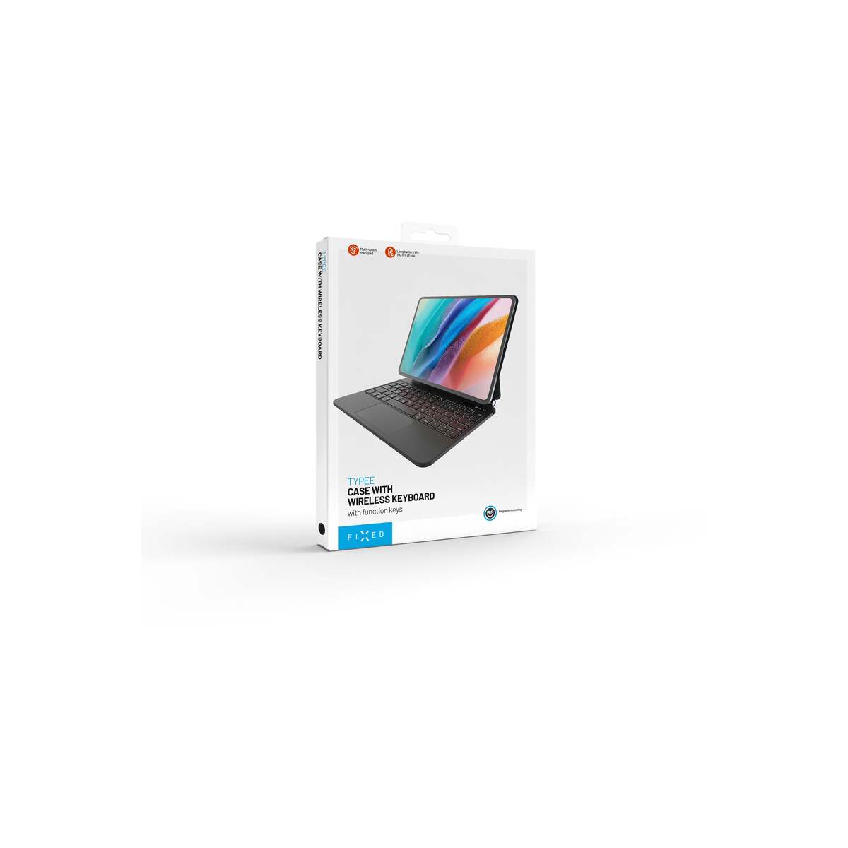 Pouzdro s bezdrátovou CZ klávesnicí FIXED Typee pro iPad 10,9" (2022) / iPad 11" (2025) - černé