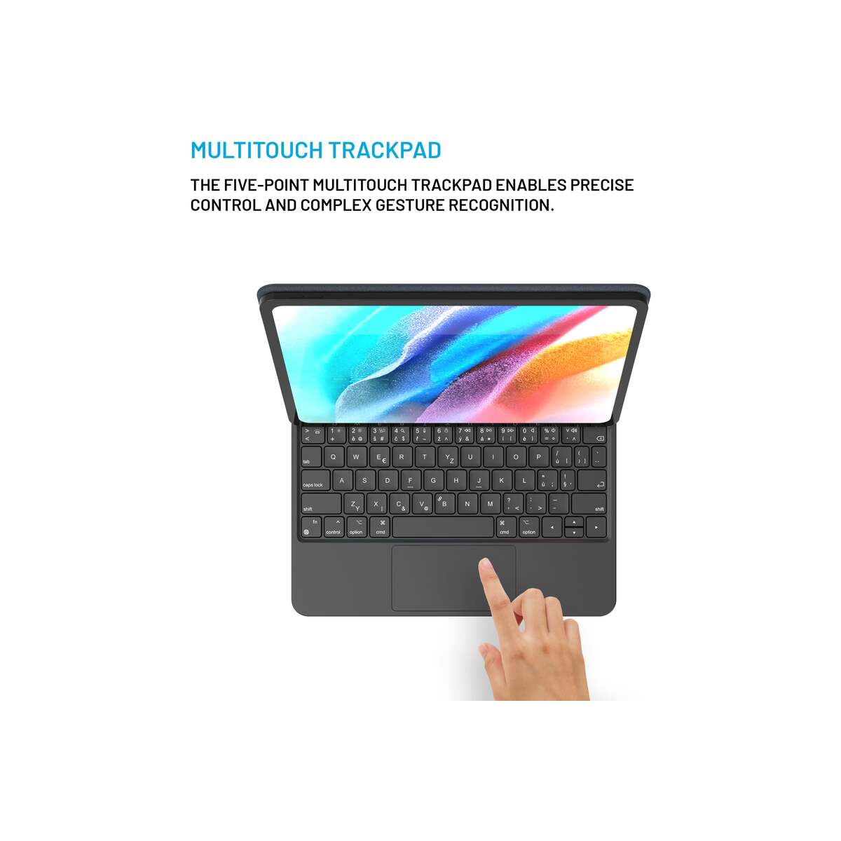 Pouzdro s bezdrátovou CZ klávesnicí FIXED Typee pro iPad 10,9" (2022) / iPad 11" (2025) - černé