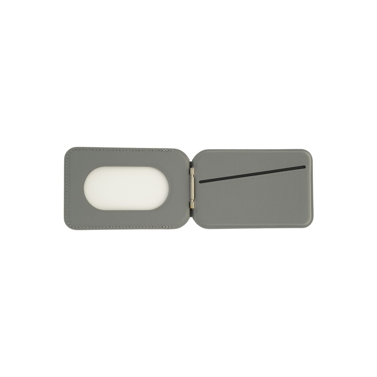 Skládací kožená MagSafe peněženka Dviced – šedá - bonami.click