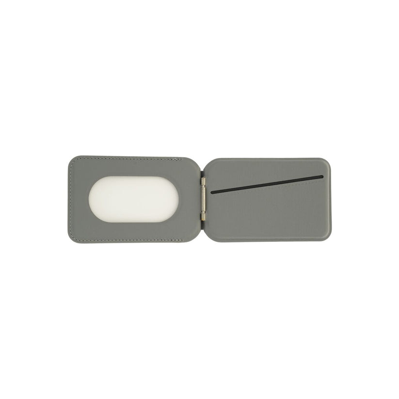 Skládací kožená MagSafe peněženka Dviced – šedá - bonami.click