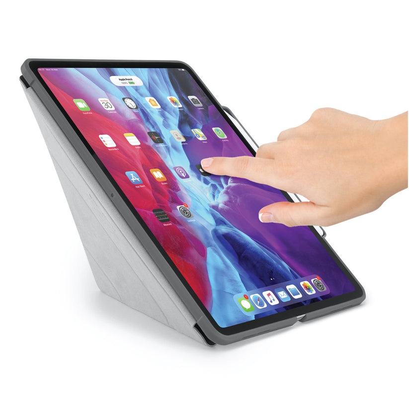 Pouzdro Pipetto Origami pro iPad Air 4 10.9" (2020) s prostorem na Apple Pencil - šedé - bonami.click