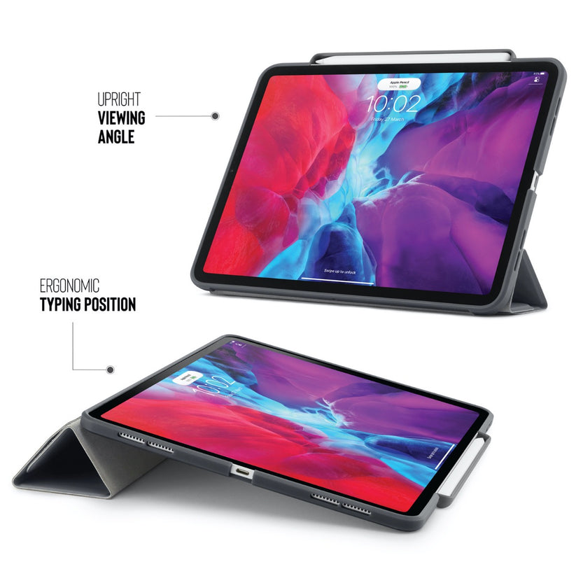 Pouzdro Pipetto Origami pro iPad Air 4 10.9" (2020) s prostorem na Apple Pencil - šedé - bonami.click