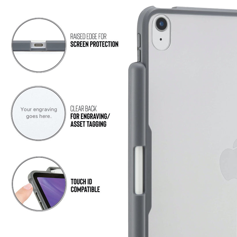 Pouzdro Pipetto Origami pro iPad Air 4 10.9" (2020) s prostorem na Apple Pencil - šedé - bonami.click
