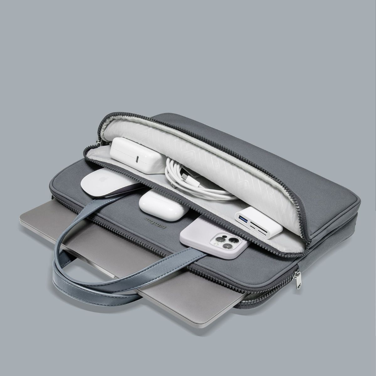 Brašna na MacBook Pro 14" tomtoc Premium - šedá - bonami.click