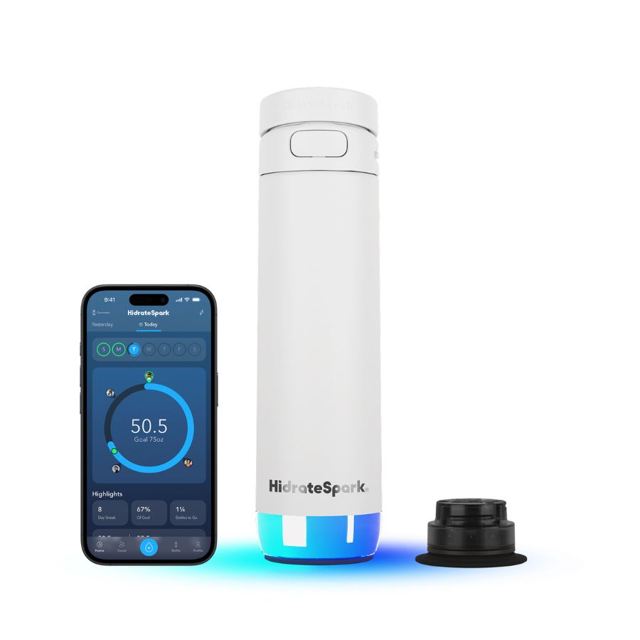 Chytrá lahev HidrateSpark PRO 2 621 ml - bílá