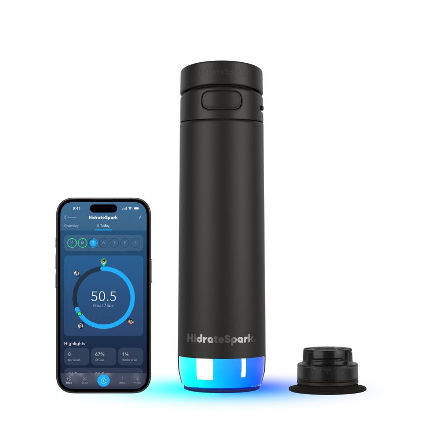 Chytrá lahev s brčkem HidrateSpark PRO 2 621 ml - černá