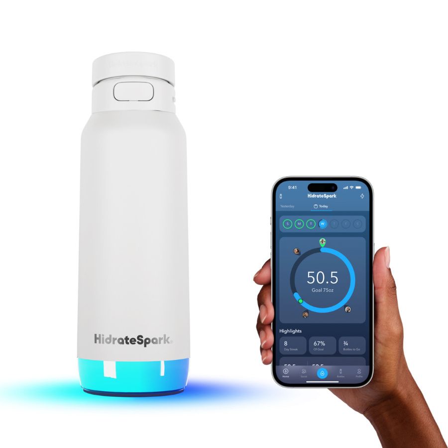 Chytrá lahev HidrateSpark PRO 2 950 ml - bílá