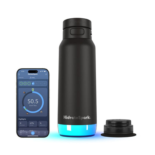 Chytrá lahev s brčkem HidrateSpark PRO 2 950 ml - černá