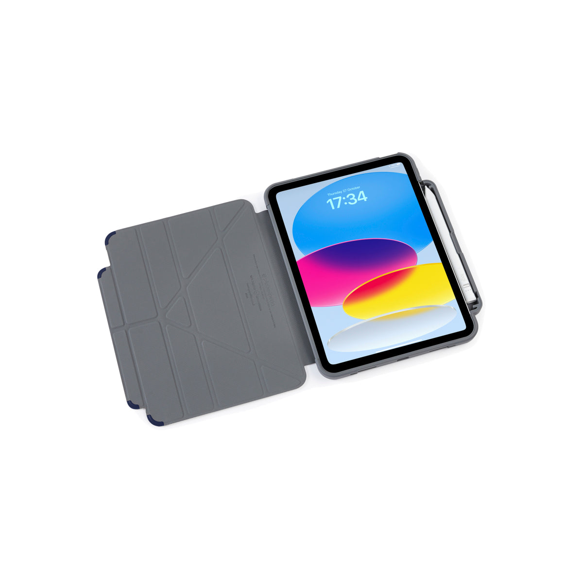 Polohovatelné pouzdro pro iPad 10. gen Pipetto Origami Pencil Shield - modré - bonami.click
