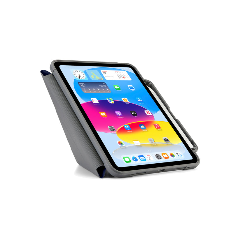 Polohovatelné pouzdro pro iPad 10. gen Pipetto Origami Pencil Shield - modré - bonami.click