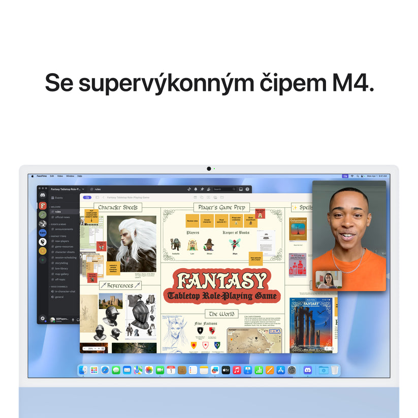 iMac 24“ 4.5K displej, Apple M4 10jádrové CPU, 10jádrové GPU, 16GB, 512GB SSD, CZ - modrý