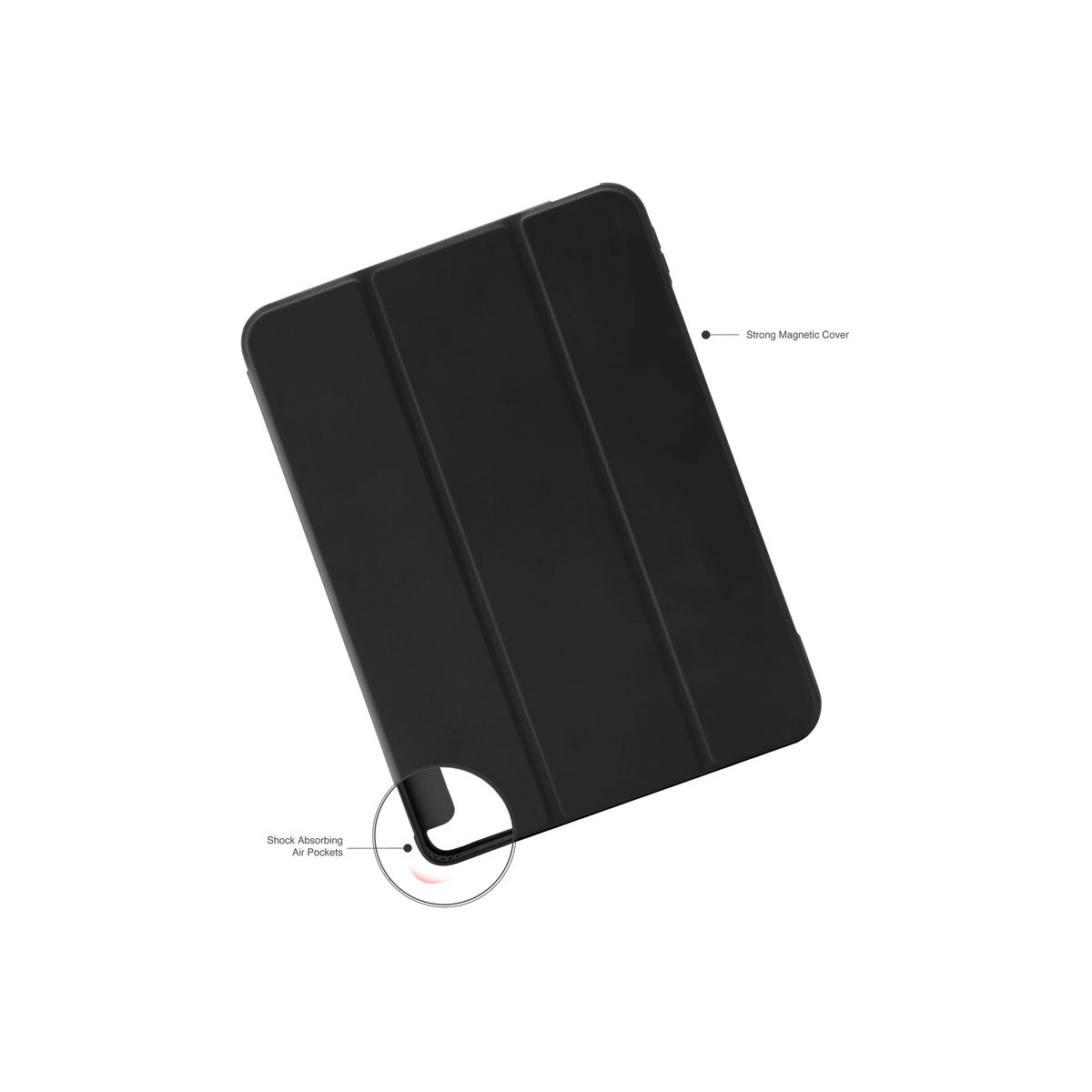 Pouzdro pro iPad (A16) / (22) Pipetto Origami No7 Tri-Folio Case - černé