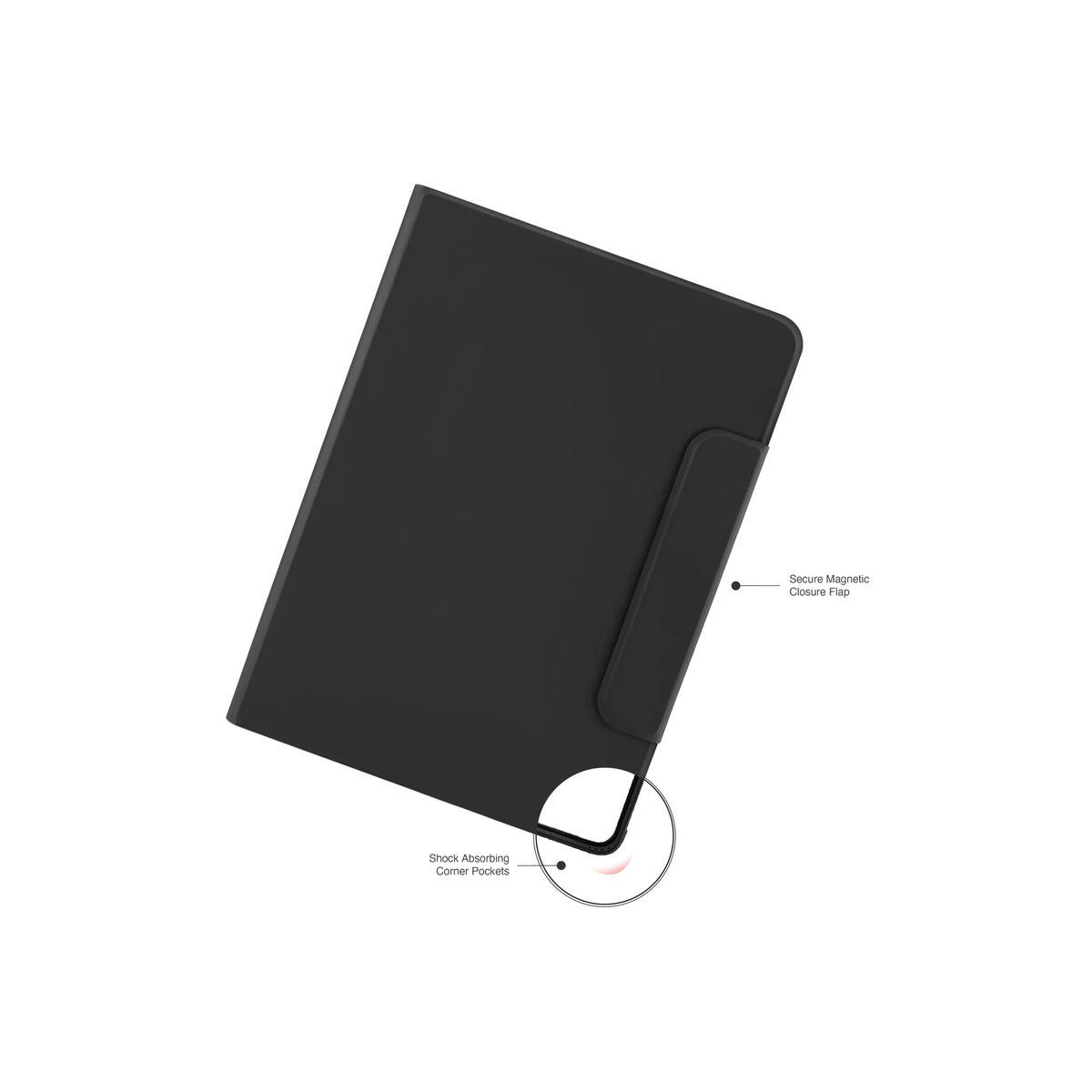 Pouzdro Rotating Folio pro iPad 11" (24/25) Pipetto Origami No5 Rotating Folio Case - černé
