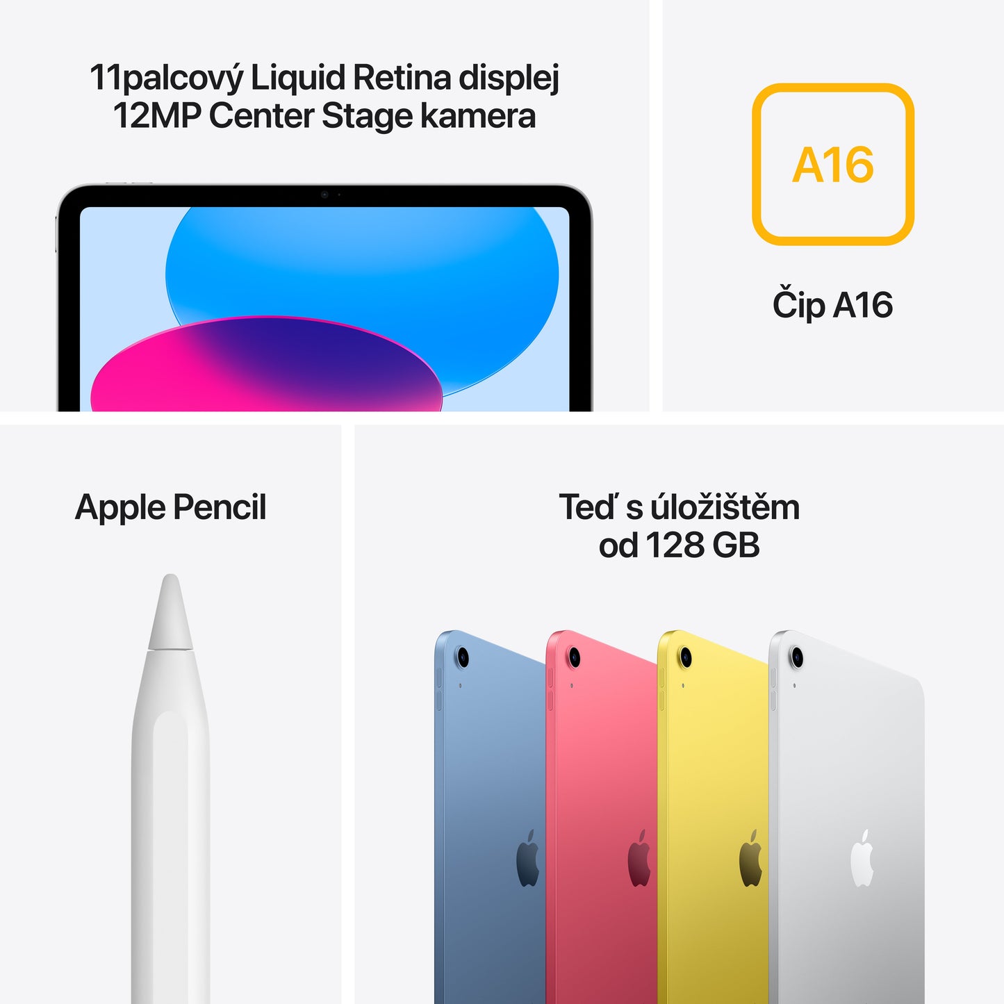 Apple 11palcový iPad Wi-Fi + Cellular 256GB - žlutý