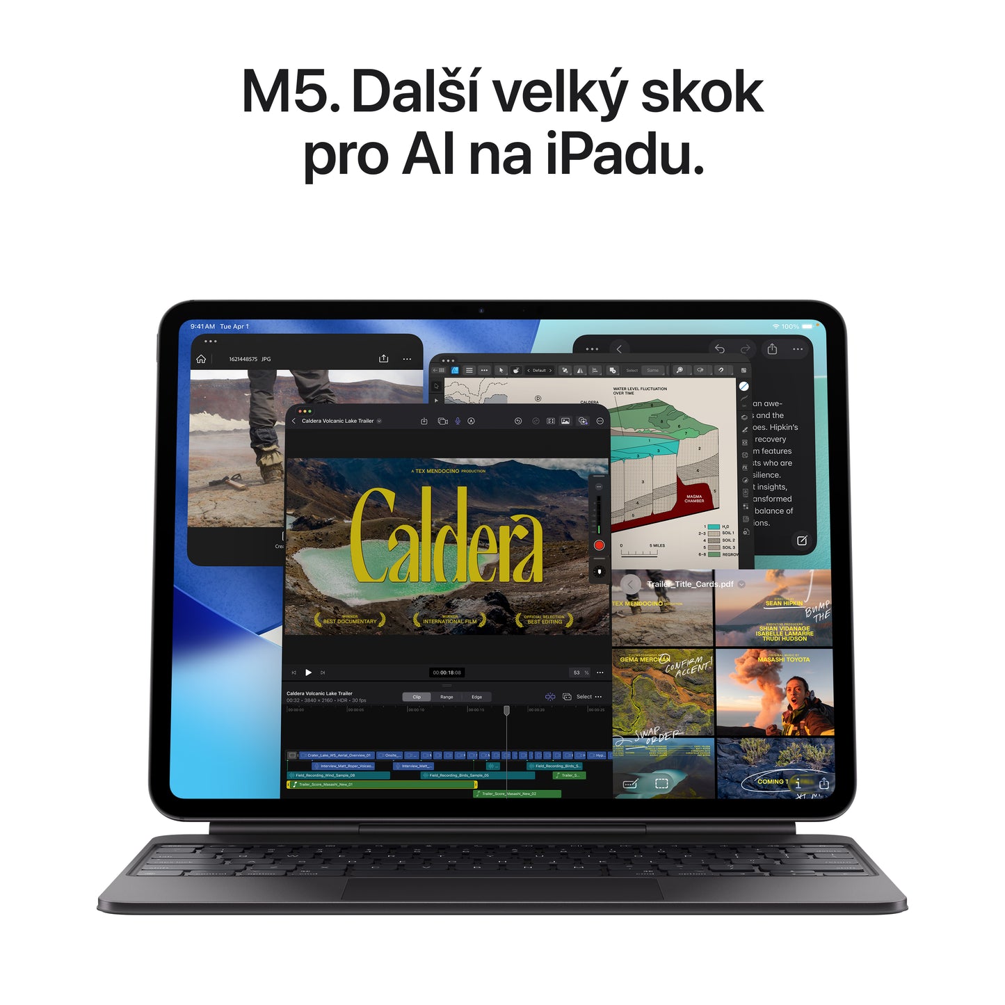 11palcový iPad Pro Wi-Fi + Cellular 512GB se standardním sklem - vesmírně černý (otevřený) - bonami.click