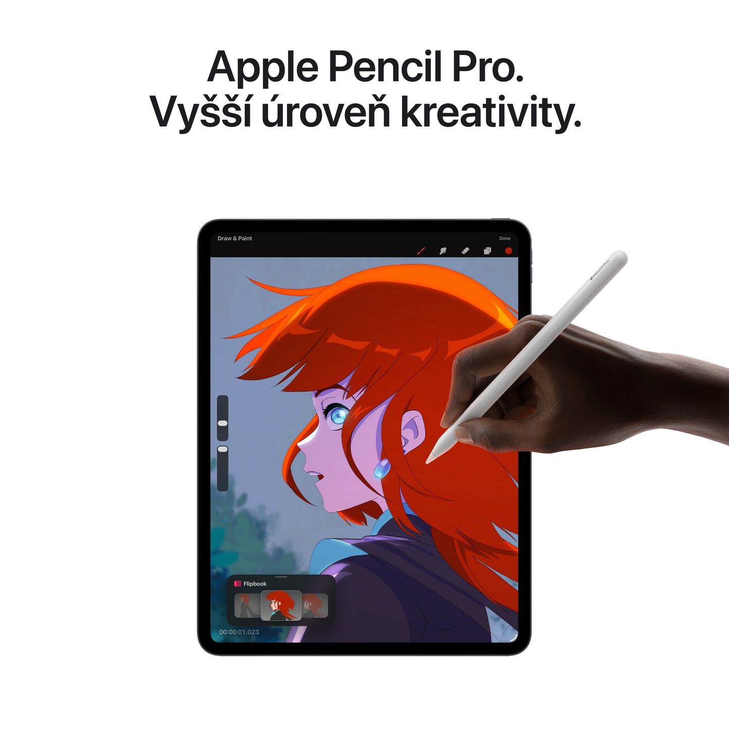 13palcový iPad Pro Wi-Fi 1TB se sklem s nanotexturou - vesmírně černý