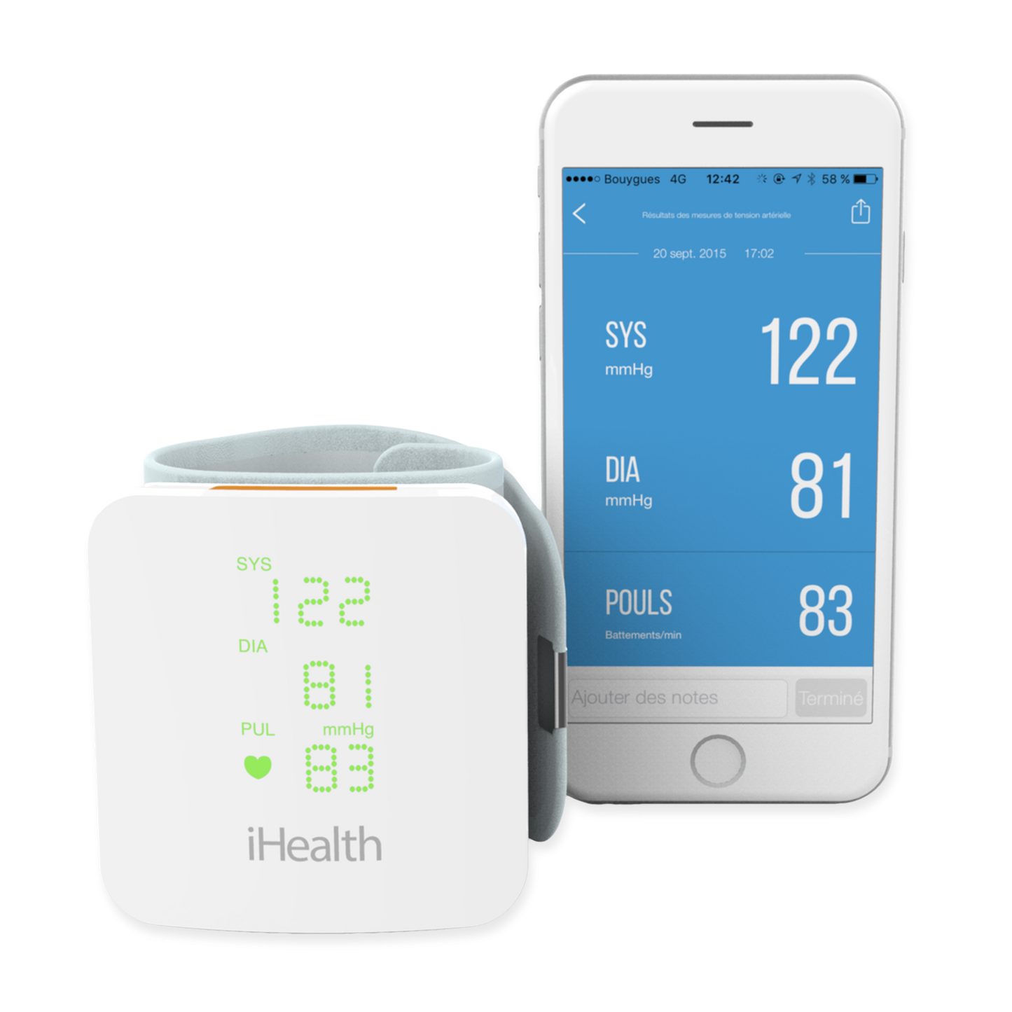 Chytrý zápěstní měřič krevního tlaku iHealth VIEW BP7s