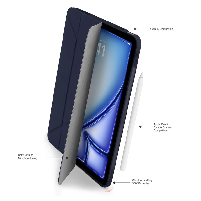 Kryt na iPad Air 13" Pipetto Origami No1 Original Case - tmavě modrý - bonami.click