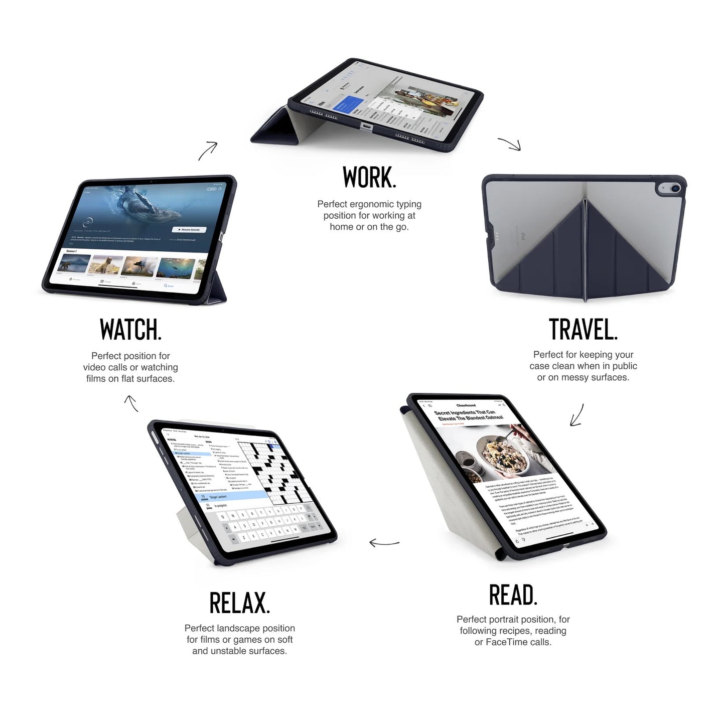 Kryt na iPad Air 13" Pipetto Origami No1 Original Case - tmavě modrý - bonami.click