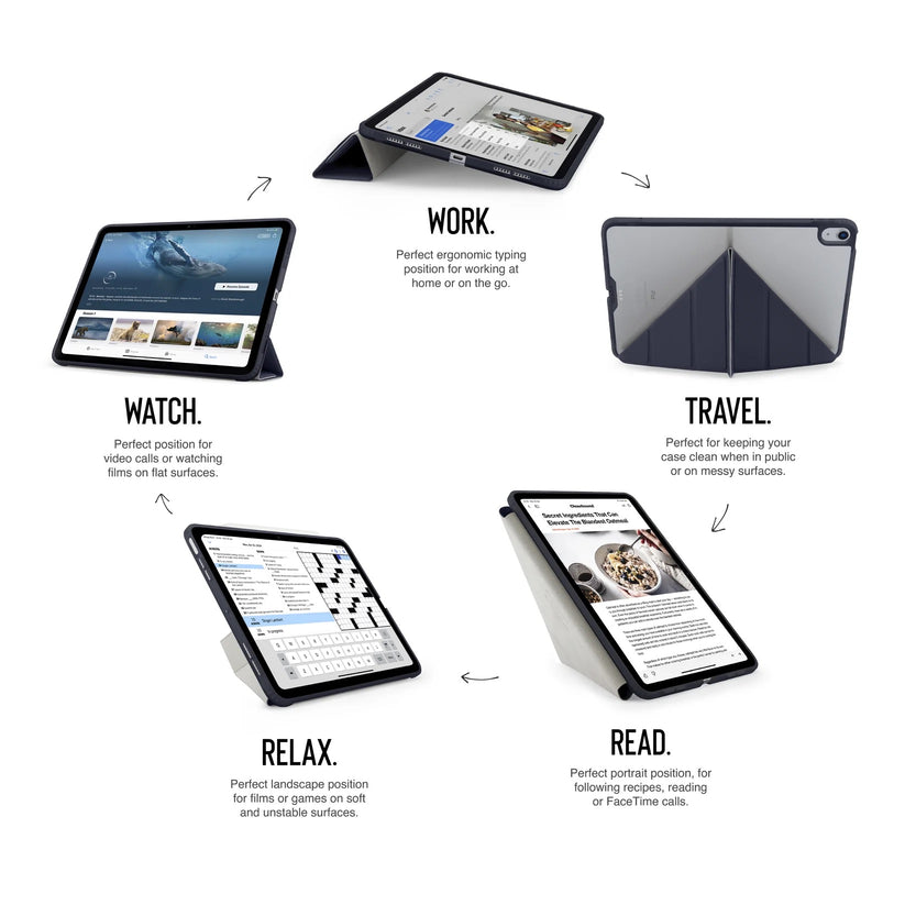 Kryt na iPad Air 13" Pipetto Origami No1 Original Case - tmavě modrý - bonami.click