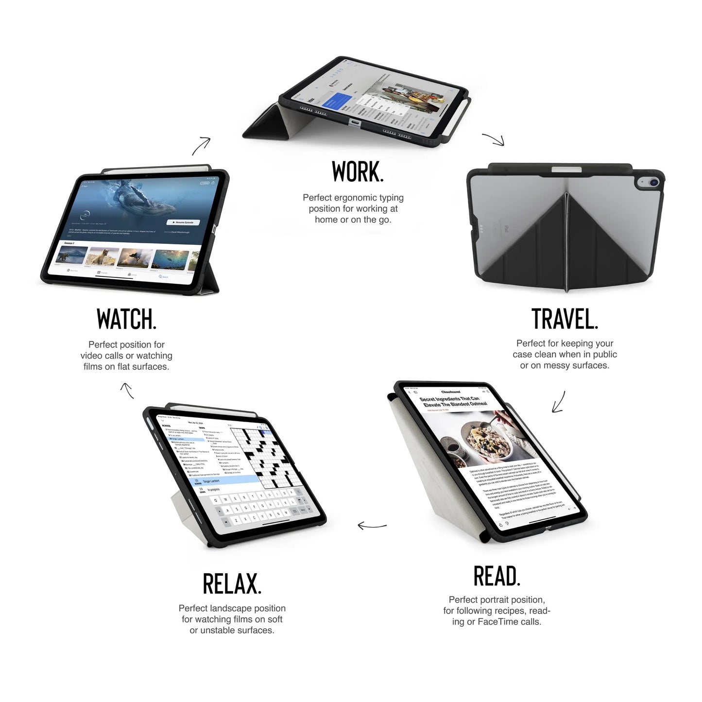 Kryt na iPad Air 13" Pipetto Origami No3 Pencil Case - černý - bonami.click