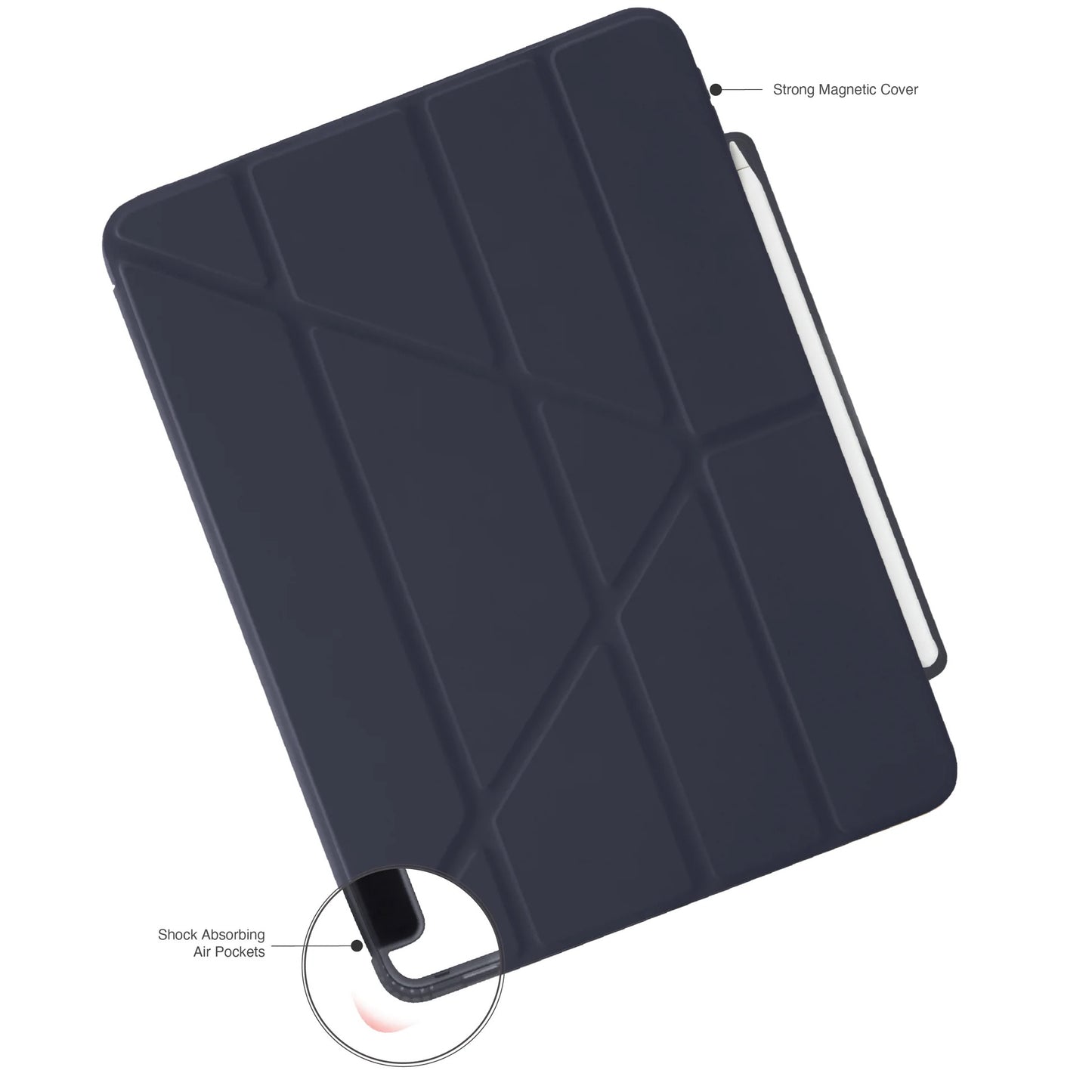 Kryt na iPad Air Pipetto Origami No3 Pencil Case - tmavě modrý - bonami.click