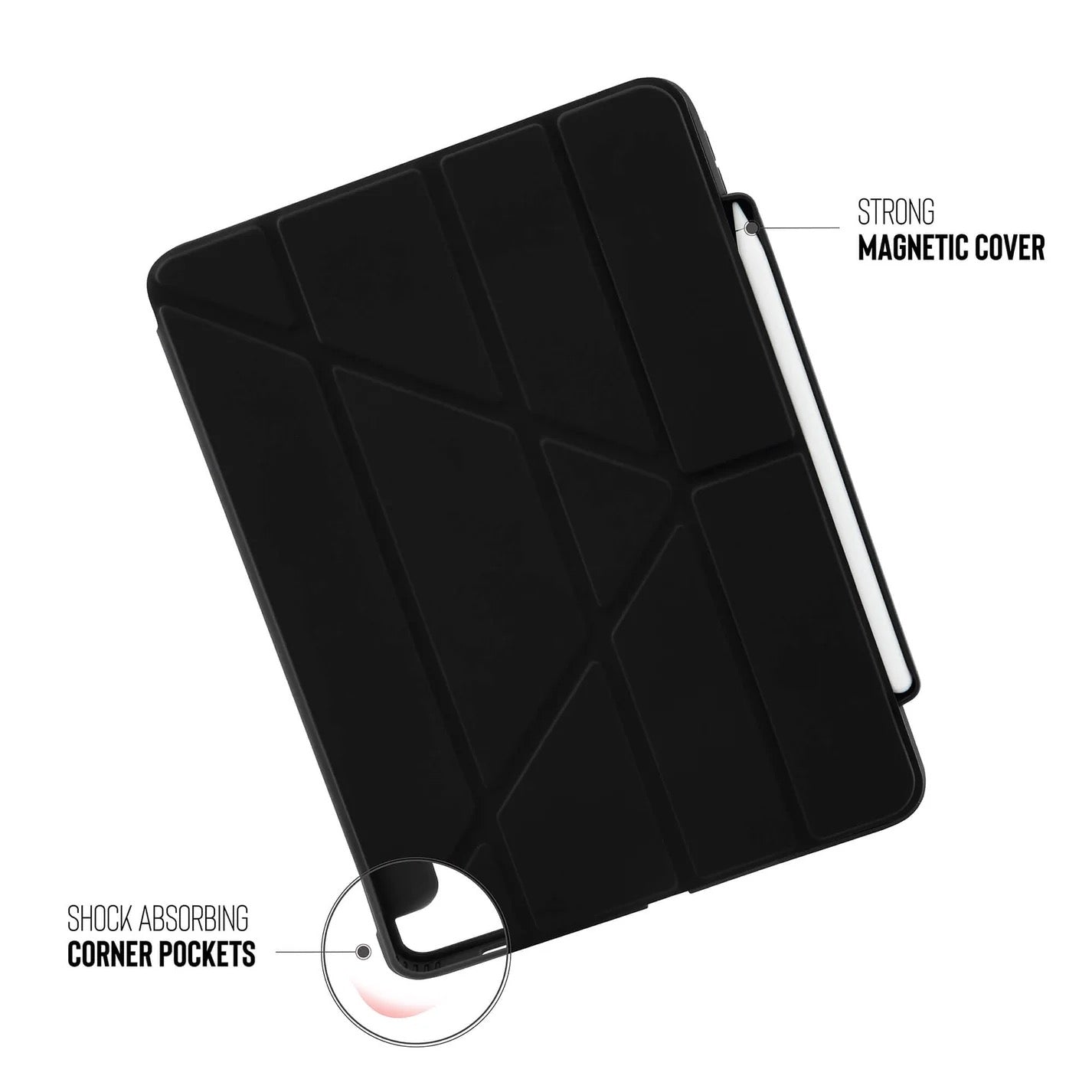 Kryt na iPad Air Pipetto Origami No3 Pencil Case - černý - bonami.click