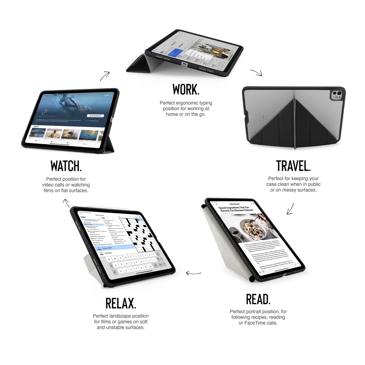 Kryt na iPad Pro 13" Pipetto Origami No1 Original Case - černý - bonami.click