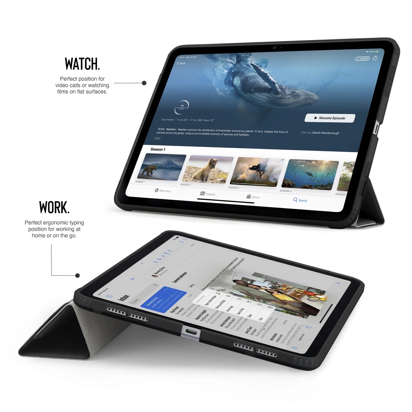 Kryt na iPad Pro 13" Pipetto Origami No1 Original Case - černý - bonami.click