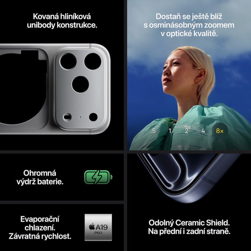 Apple iPhone 17 Pro 256GB - stříbrný (otevřený) - bonami.click