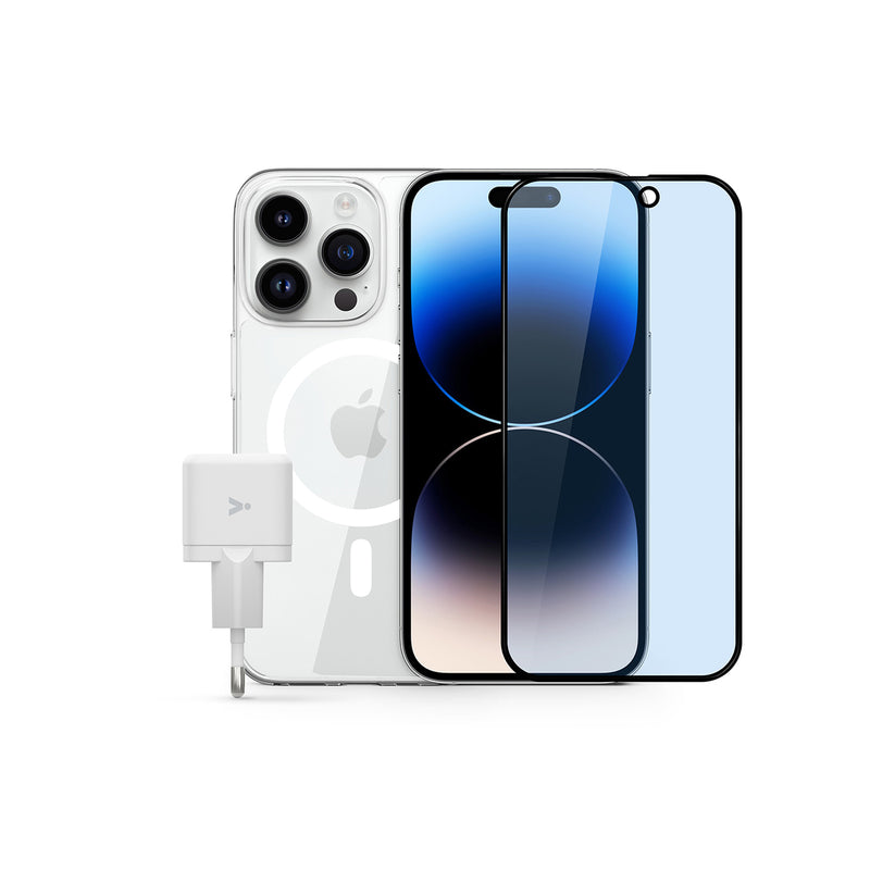 Základní balíček k iPhone 17 Pro Max iSTYLE COMFORT (sklo na displej, ochranný kryt, 20W adaptér) - bonami.click