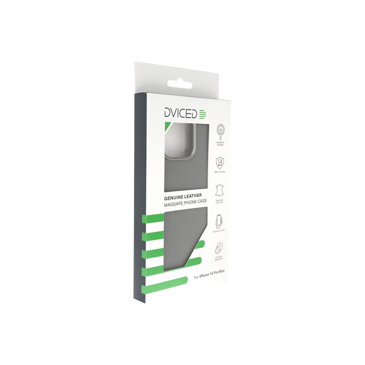 Kožený MagSafe kryt pro iPhone 16 Pro Max Dviced – šedý - bonami.click