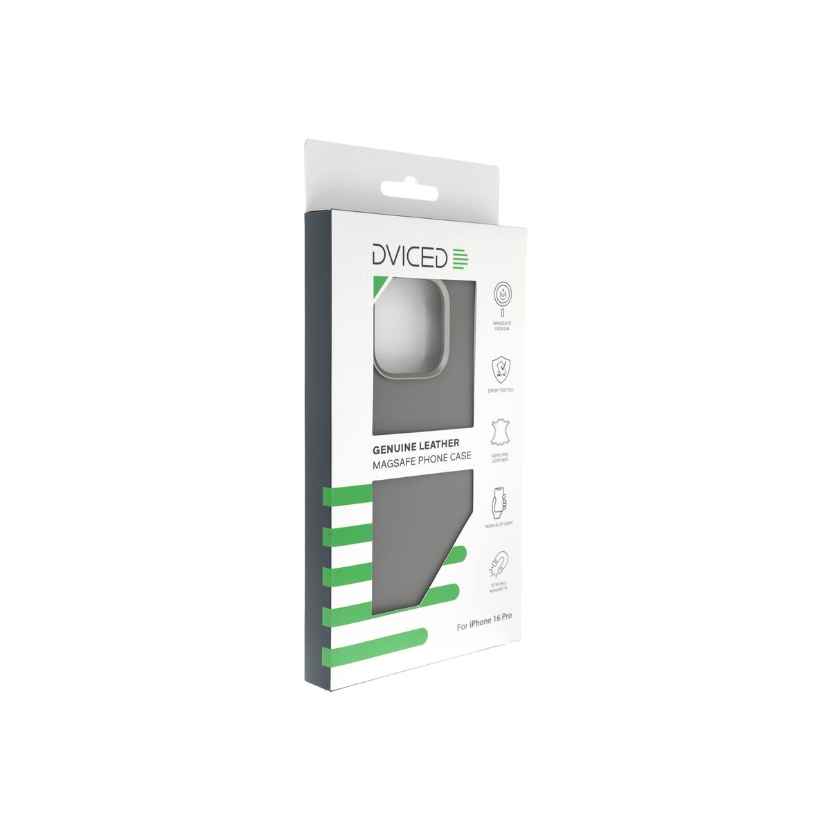 Kožený MagSafe kryt pro iPhone 16 Pro Dviced – šedý - bonami.click