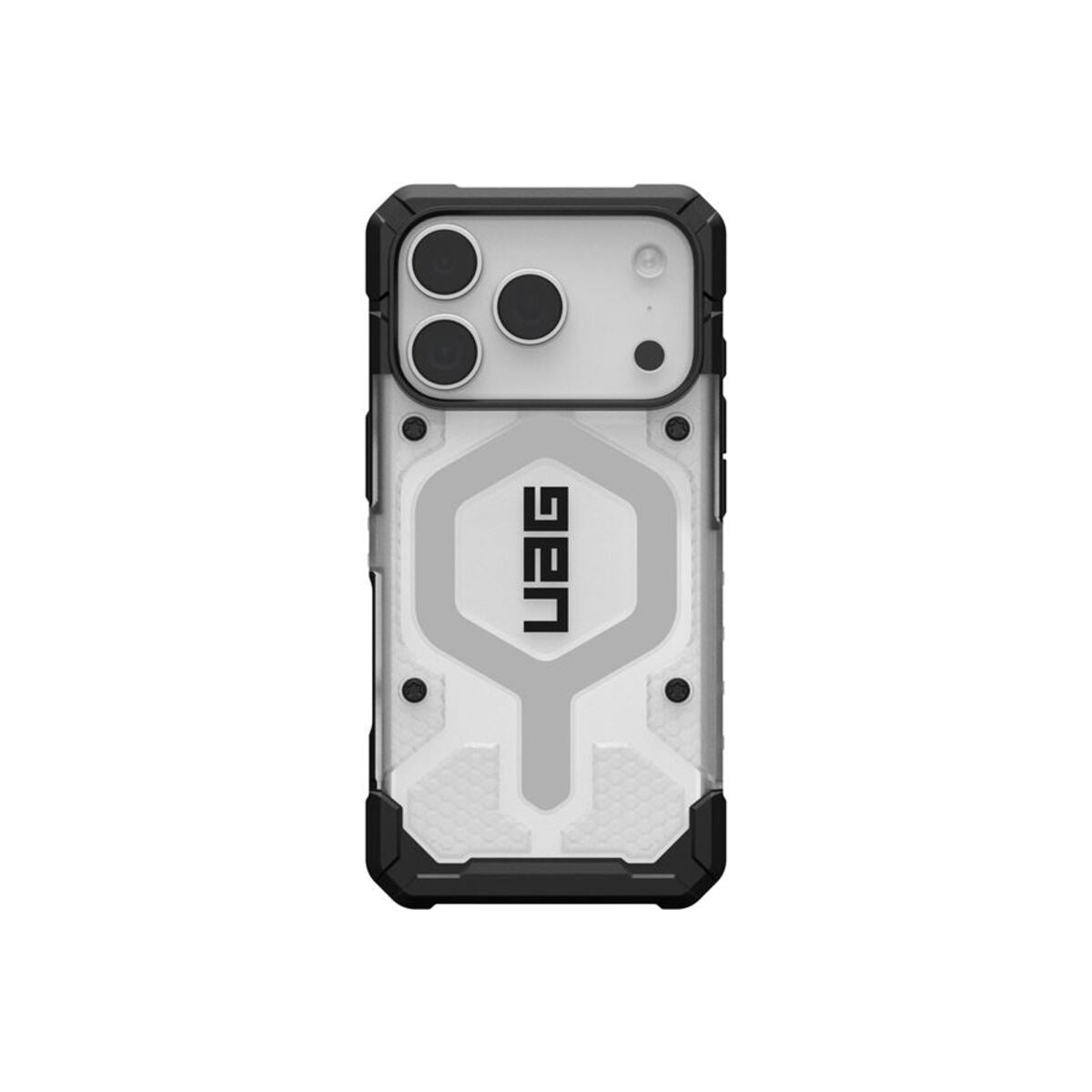 MagSafe kryt pro iPhone 18 Pro/17 Pro UAG Pathfinder Clear MagSafe - průhledná ice/silver