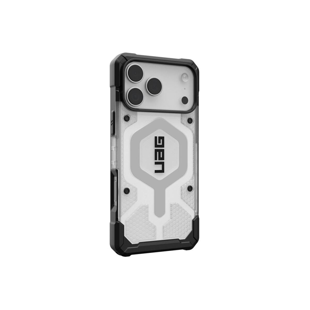 MagSafe kryt pro iPhone 18 Pro Max/17 Pro Max UAG Pathfinder Clear MagSafe - průhledná ice/silver