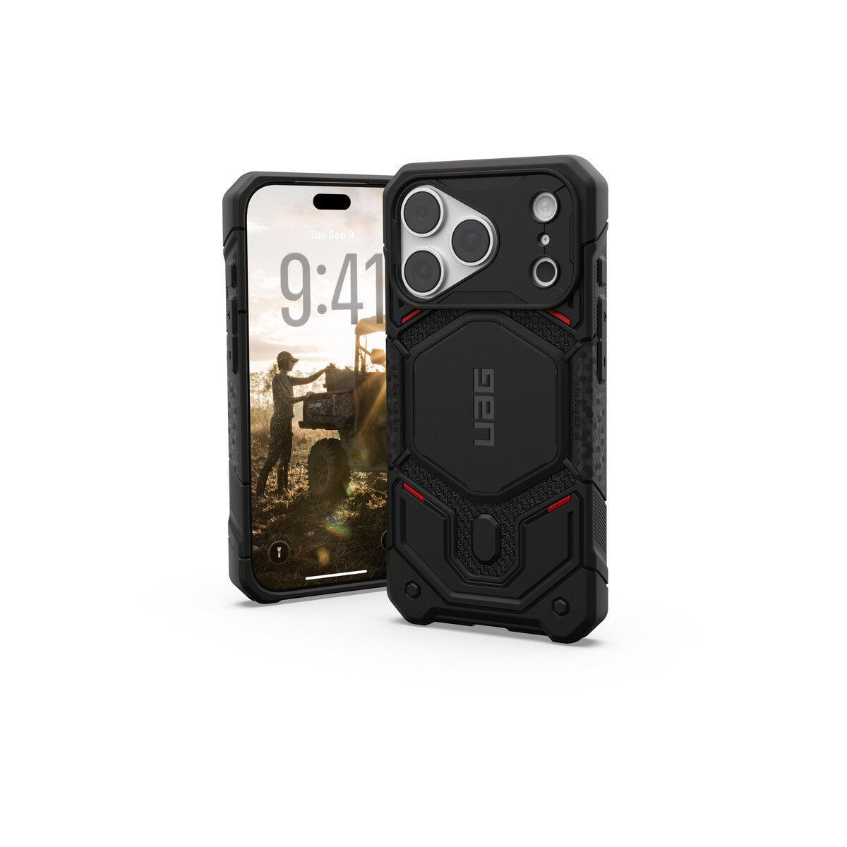MagSafe kryt pro iPhone 18 Pro/17 Pro UAG Monarch Pro MagSafe - kevlar černá