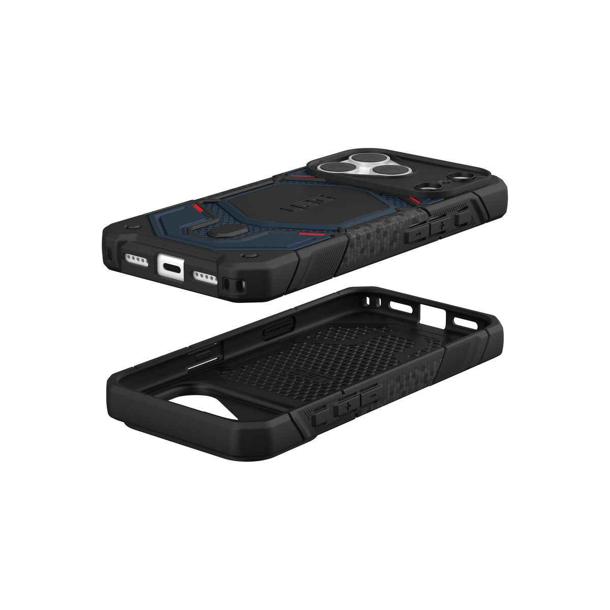 MagSafe kryt pro iPhone 18 Pro/17 Pro UAG Monarch Pro MagSafe - kevlar mallard (černá/tmavě modrá)