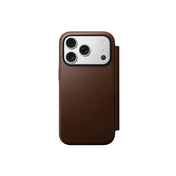 Kryt pro iPhone 17 Pro Nomad Modern Leather Folio - hnědý
