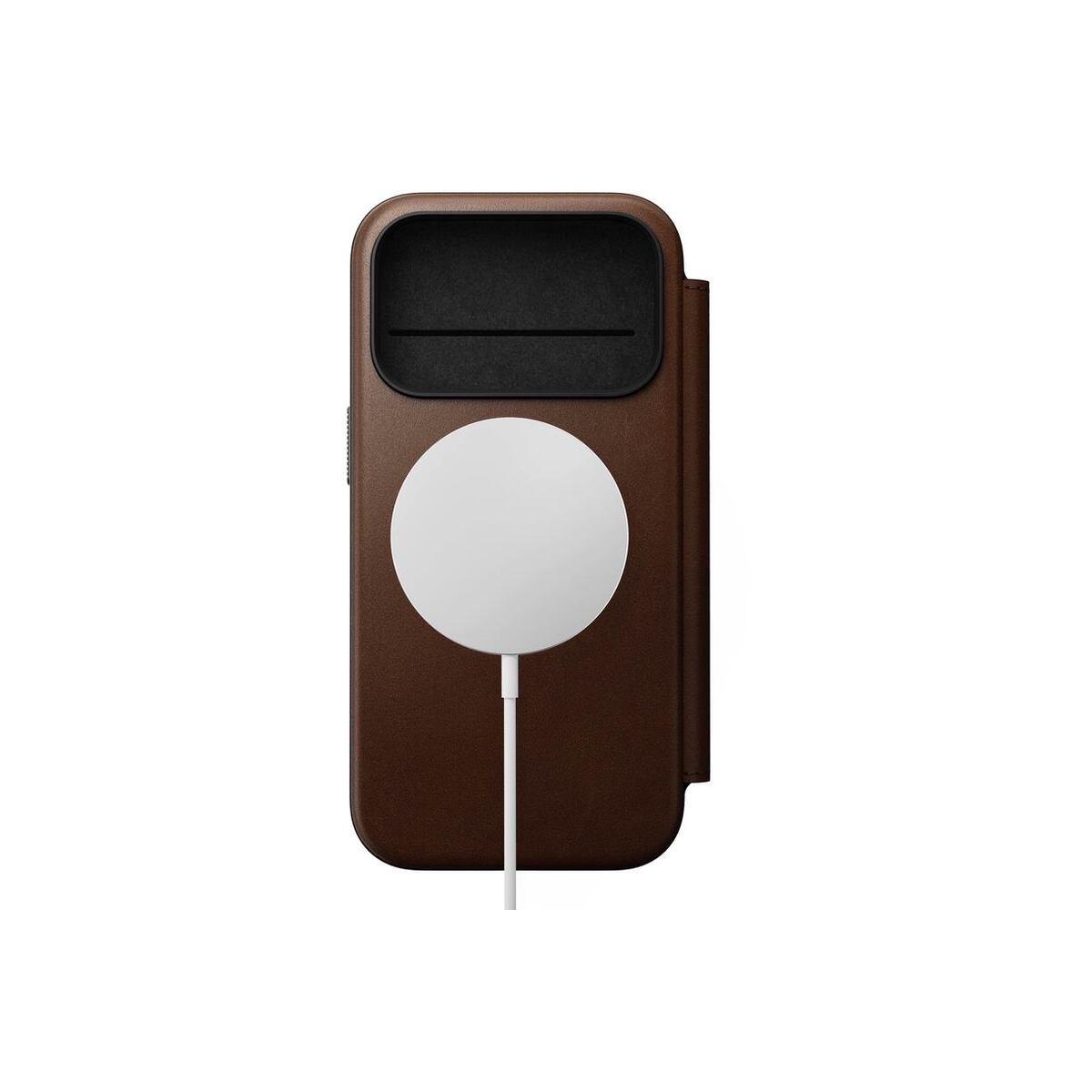 Kryt pro iPhone 17 Pro Nomad Modern Leather Folio - hnědý