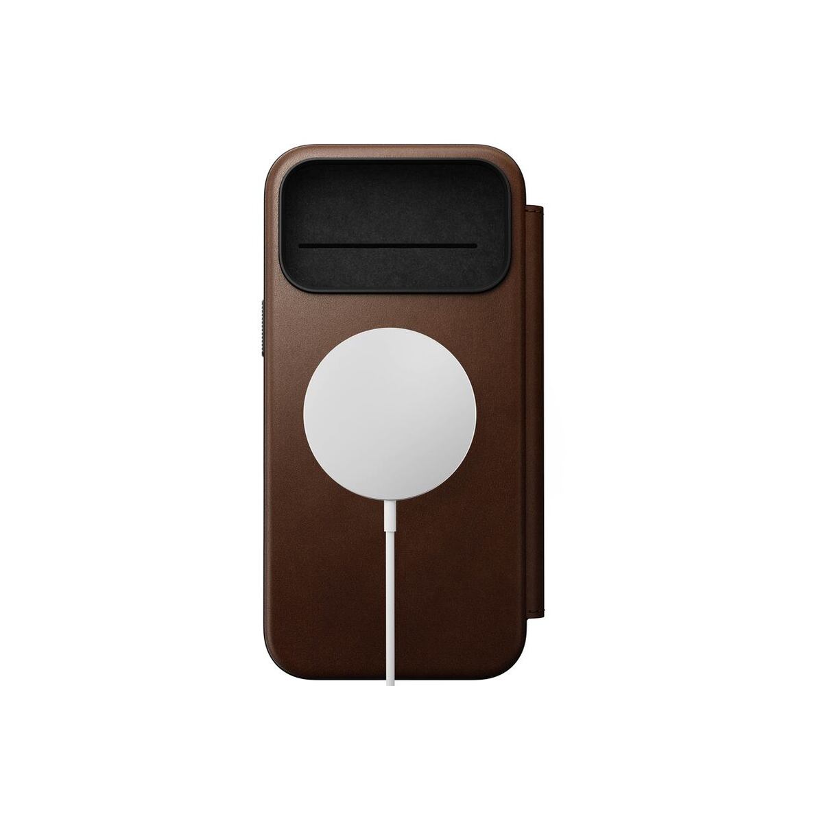 Kryt pro iPhone 17 Pro Max Nomad Modern Leather Folio - hnědý