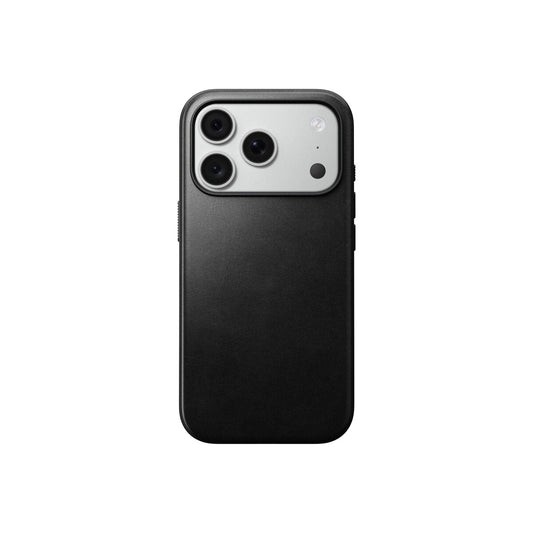 Kožený kryt pro iPhone 18 Pro/17 Pro Nomad Modern Leather Case Horween - černá