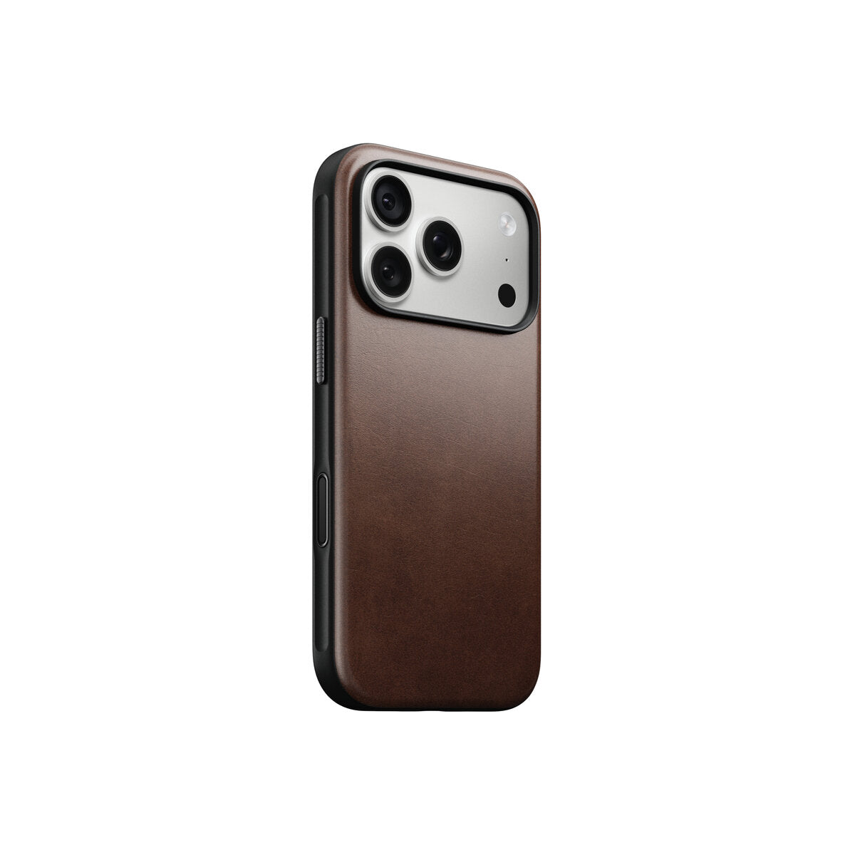 Kožený kryt pro iPhone 18 Pro/17 Pro Nomad Modern Leather Case Horween - rustic brown (tmavě hnědá)