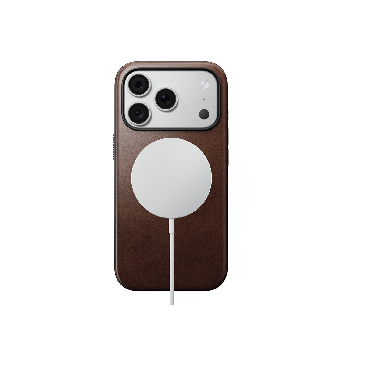 Kožený kryt pro iPhone 18 Pro/17 Pro Nomad Modern Leather Case Horween - rustic brown (tmavě hnědá)