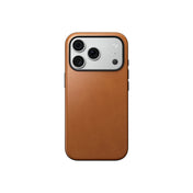 Kožený kryt pro iPhone 18 Pro/17 Pro Nomad Modern Leather Case Horween - saddle (hnědá)