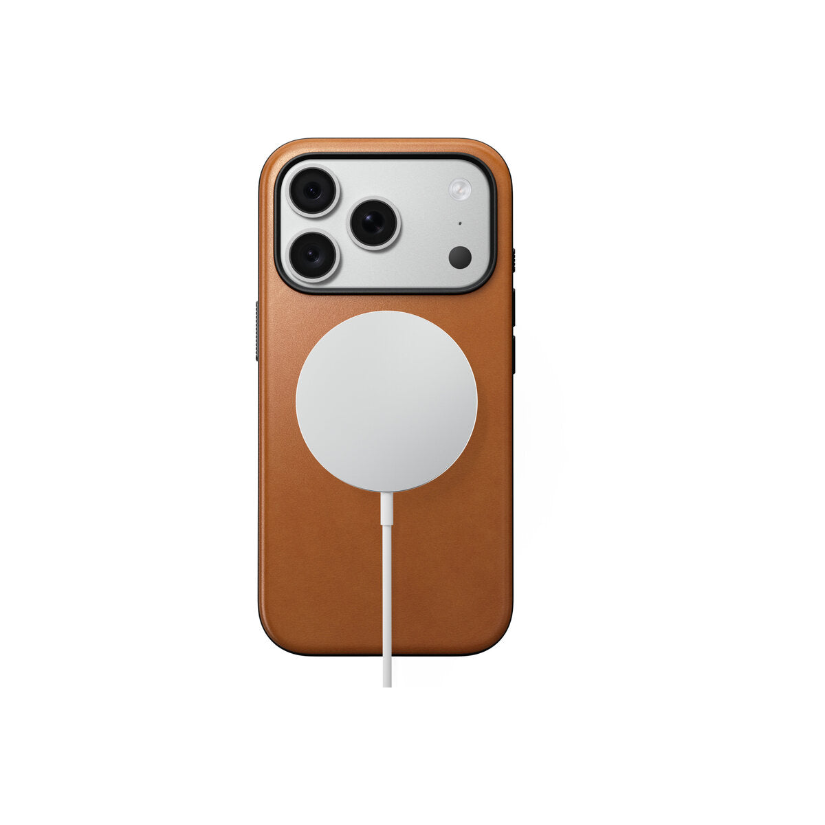 Kožený kryt pro iPhone 18 Pro/17 Pro Nomad Modern Leather Case Horween - saddle (hnědá)