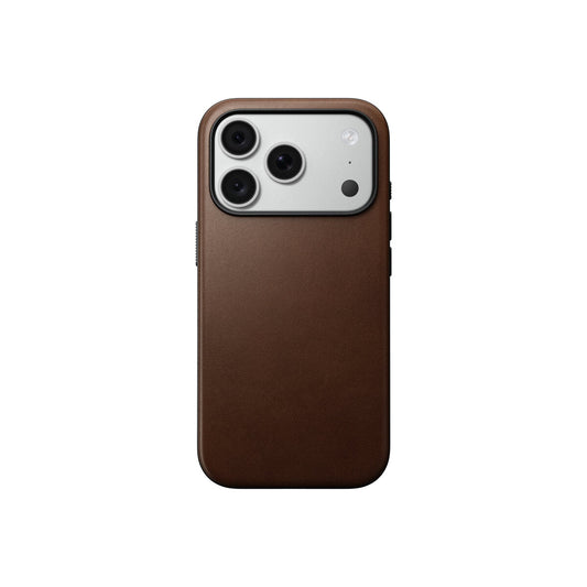 Kožený kryt pro iPhone 18 Pro/17 Pro Nomad Modern Leather Case - hnědá