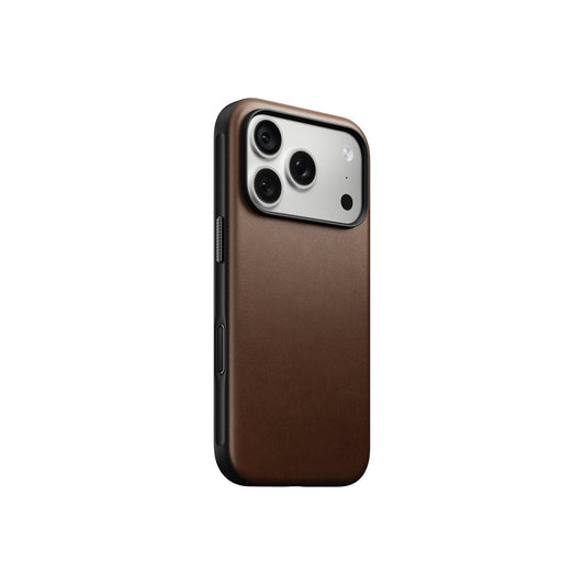 Kožený kryt pro iPhone 18 Pro/17 Pro Nomad Modern Leather Case - hnědá