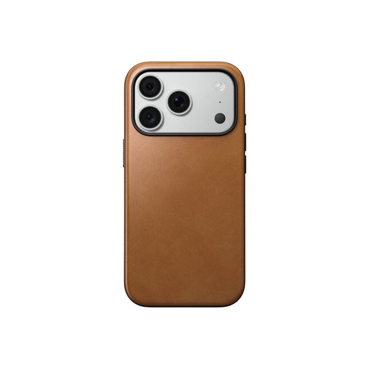 Kožený kryt pro iPhone 18 Pro/17 Pro Nomad Modern Leather Case - english tan (světle hnědá)