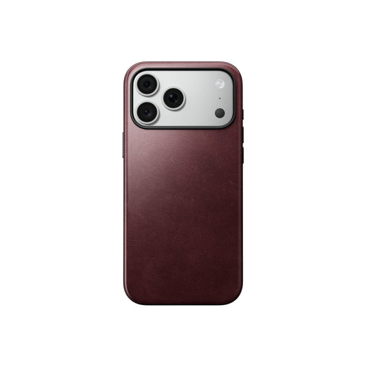 Kožený kryt pro iPhone 18 Pro Max/17 Pro Max Nomad Modern Leather Case Horween - burgundy (vínová)